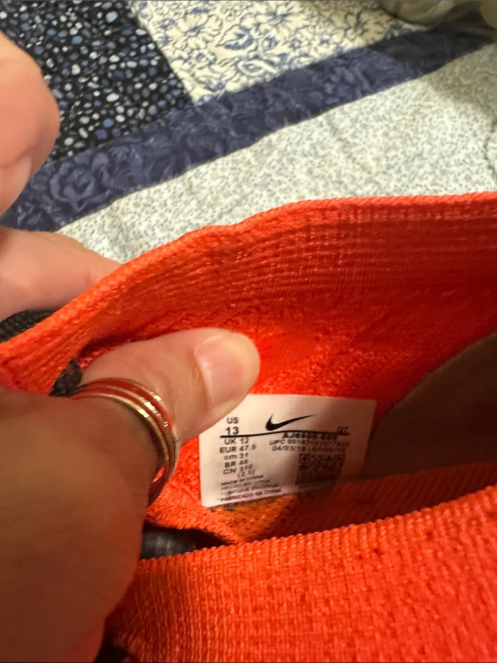 Nike VaporMax Knit Sneakers in Bright Orange and Black